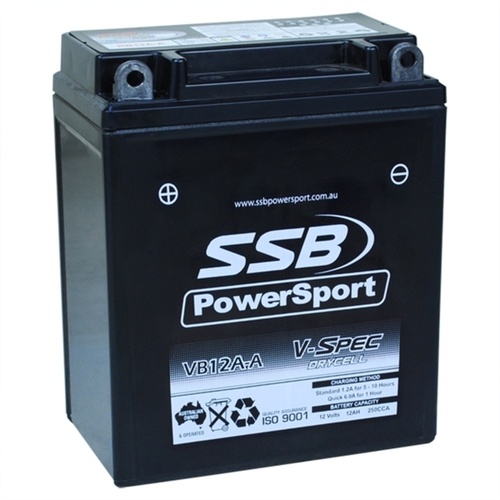 SSB 12V AGM 250 CCA Battery 4.3 Kg for Kawasaki Z750 KZ750 Four Cyl 1980 to 1983