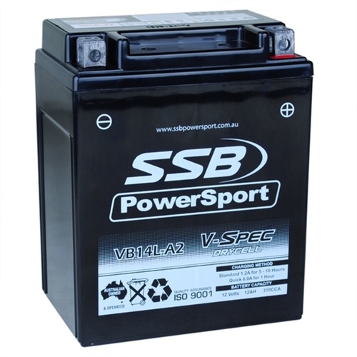 SSB 12V Dry Cell AGM 310 CCA Battery 4.7 Kg for Yamaha FZR750 1987 to 1989