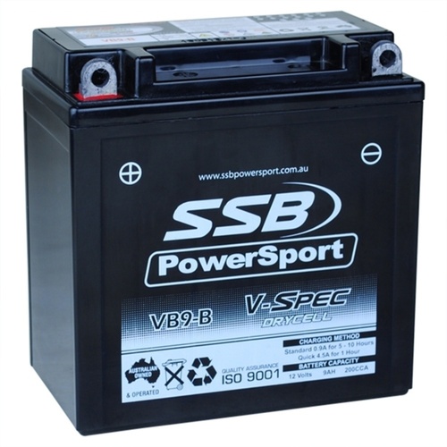 SSB 12V Dry Cell AGM 200 CCA Battery 3.1 Kg for Honda CBX250F 1985 to 1988