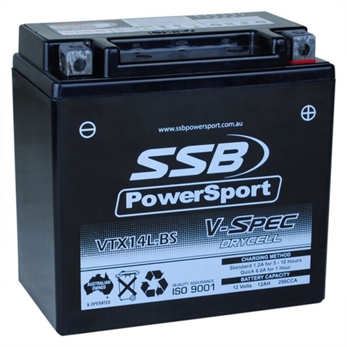 SSB 12v 295 CCA Battery for Harley Davidson 1200 XLV Seventy-Two 2012 to 2016