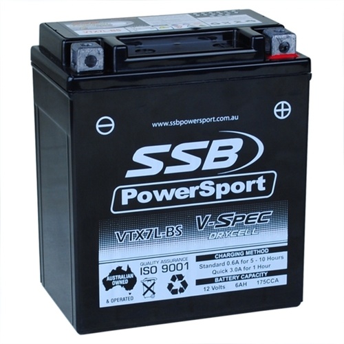 SSB 12V AGM 175 CCA Battery 2.4 Kg for Kawasaki ZZ-R250 EX250H 1994 to 2008