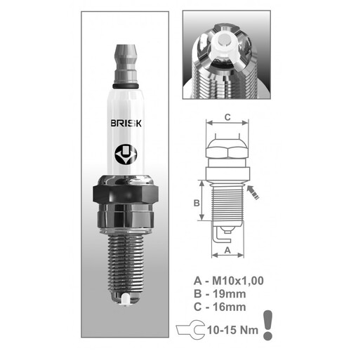 Spark Plug Premium AOR10LGS (CR9EIX) for Yamaha FZ8N Fazer 2010 to 2016