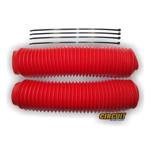 Circuit Fork Boots | Fork Gattors | Extra Large | Red | Free Length 380mm