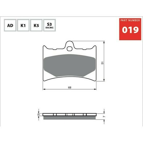 Goldfren Sintered Off Road Front Brake Pad for KTM 350 GS Enduro 1987