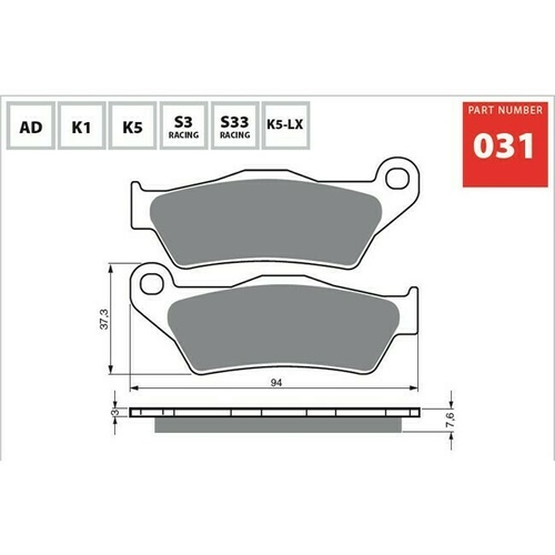 Sintered Dual Sport Front Brake Pads for TM Racing MX 450FI 2013 to 2016