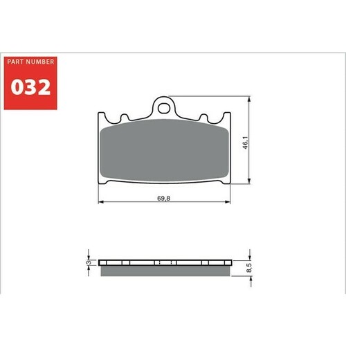 Goldfren Sintered Dual Sport Brake Pad 