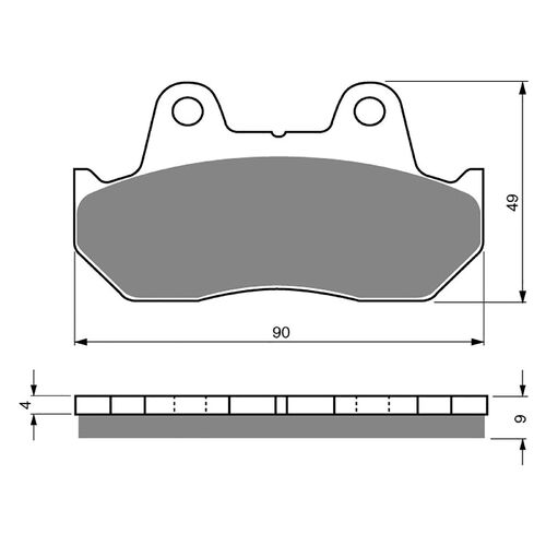 Sintered Rear Brake Pads GF049-S3 for Honda CX500T TURBO 1983