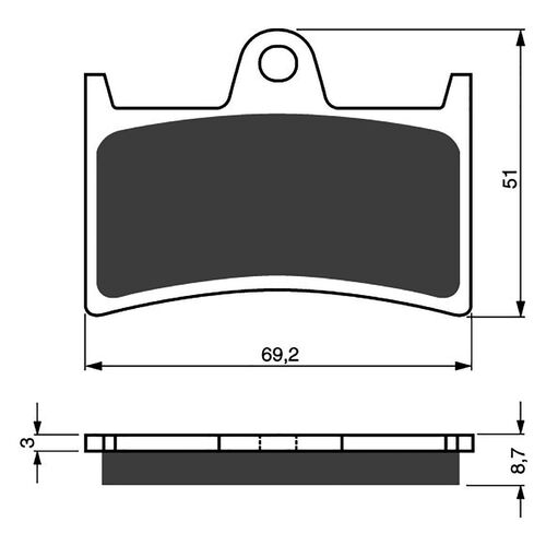 Brake Pads Goldfren GF070 - S33