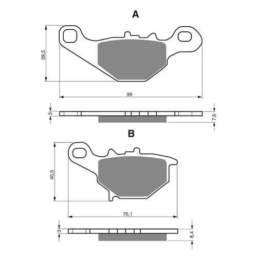 Brake Pads Goldfren GF109 - S3