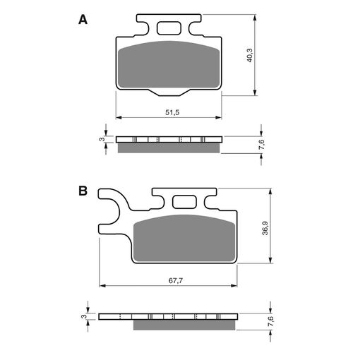 Front Brake Pads Goldfren GF167 - K5