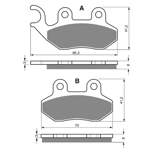 Brake Pads Goldfren GF174 - S3