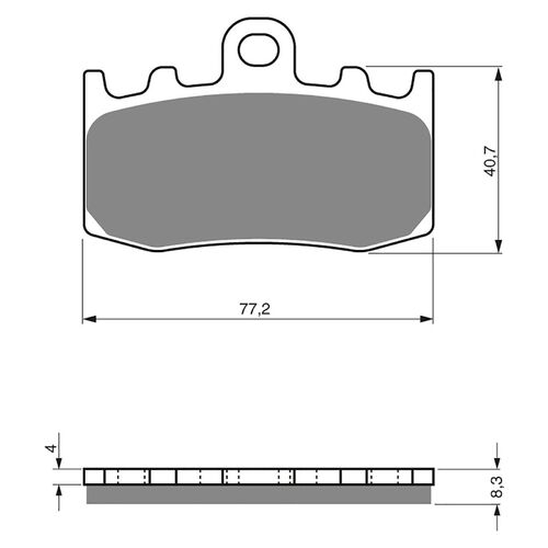 Front Brake Pads Goldfren GF196 - S3