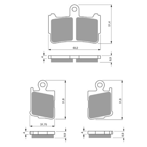 Brake Pads Goldfren GF298 - S3