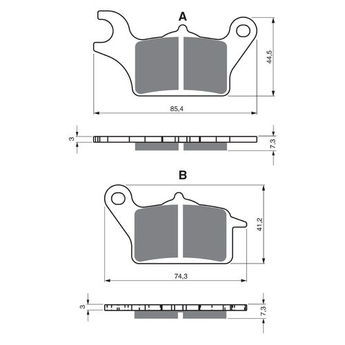 Front Brake Pads Goldfren GF387 - S3