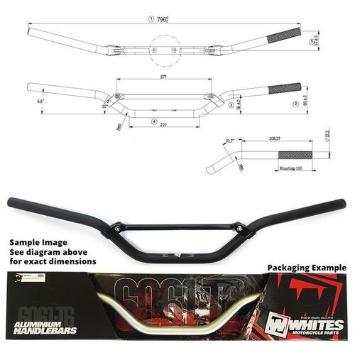 Handlebar 7/8 (22.2MM) AL6061 BLK for Honda CR125R 1984 to 2007