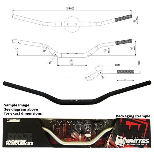 Handlebar TAPER AL6061 BLK for Honda CRF250LA ABS 2018 to 2020