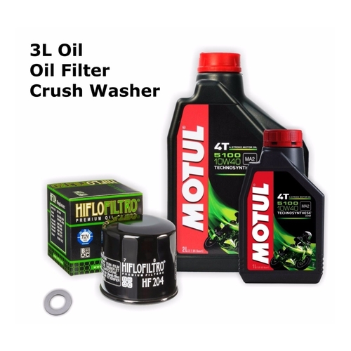 Service Oil Change Kit Motul 5100 Hiflo Oil Filter for YFM400 Grizzly 4WD