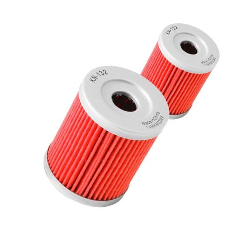 K&N Oil Filter KN-132 Two Pack for Suzuki LT-F160 | LT-F250 Ozark / Quadrunner