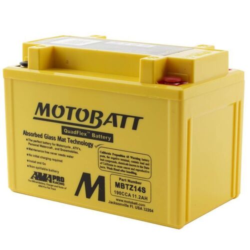 12V 190 CCA Glass Mat Battery for KTM 1190 ADVENTURE R 2013 to 2017