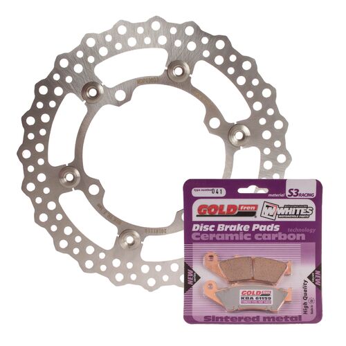 BRAKE ROTOR & PAD FRONT KIT - KAW KLX450R 08-20 - WAVE