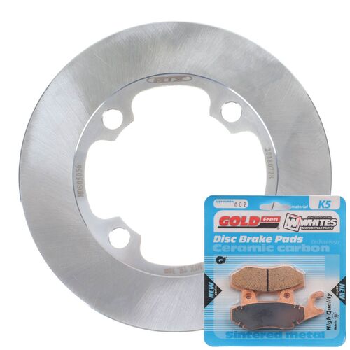 BRAKE ROTOR & PAD FRONT KIT - SUZ LTF300F 02-20 - LEFT