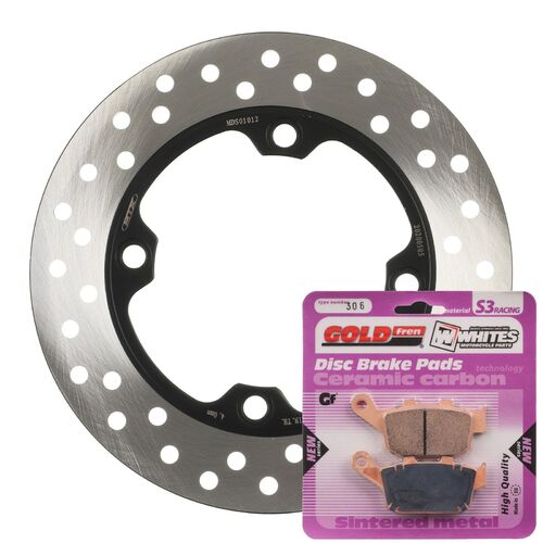 BRAKE ROTOR & PAD REAR KIT - HON CBR250R 11-15