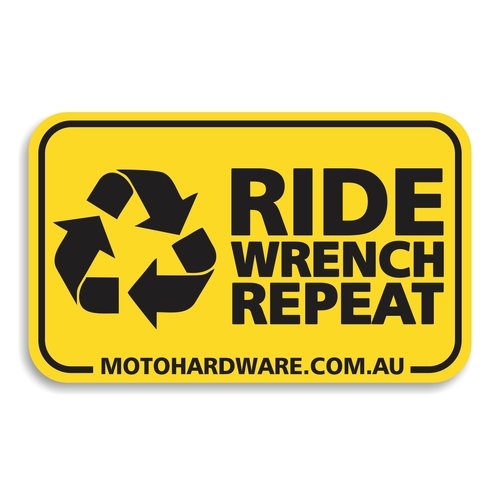 Ride Wrench Repeat Sticker by Moto Hardware (90x60mm)