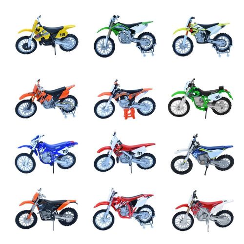 1.18 Dirt Bike Assortment (12Box) Model Toy