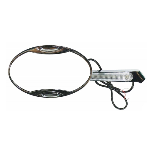 Universal Mirror LED Indicator Moka Chrome