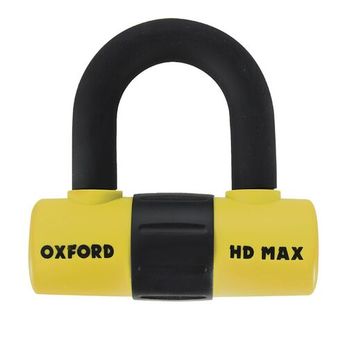 Oxford HD Max Padlock / Disc Lock 14mm Yellow For Motorbike  Scooter or ATV