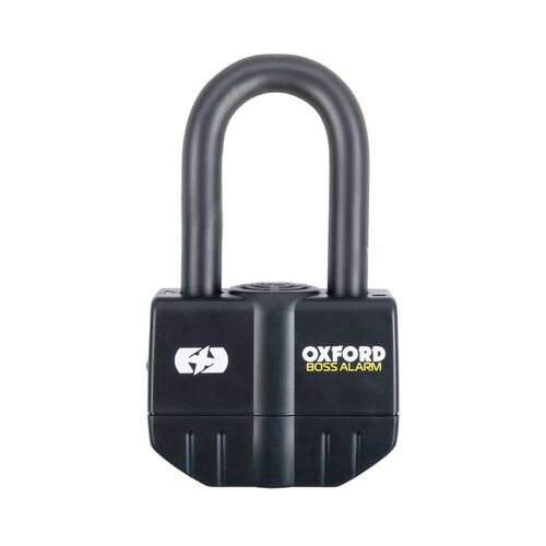 Boss Alarm 16mm Padlock Black For Motorbike 