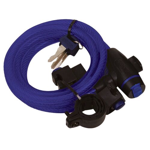 Oxford Cable Lock 1.8M x 12mm Blue For Motorbike 