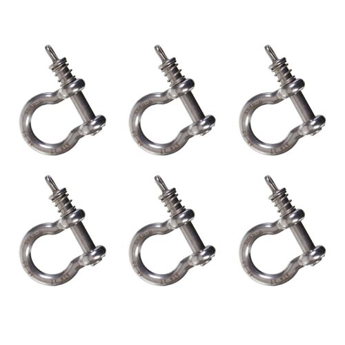 Snap-D 8mm Bow Shackle - 6 Pack Special For Towing