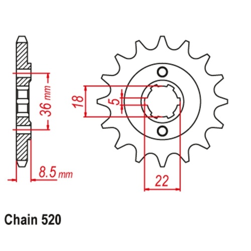 Front Sprocket 15T