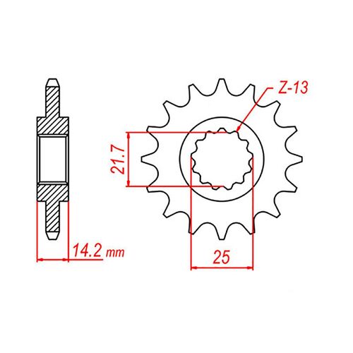 SPROCKET FRONT MTX 1531 15T #525