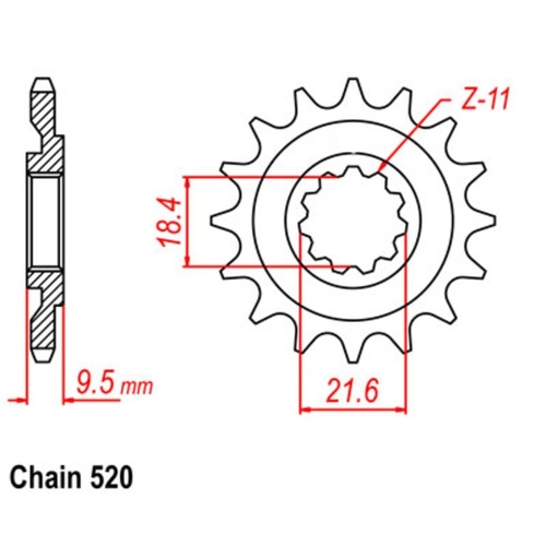 Front Sprocket 14T