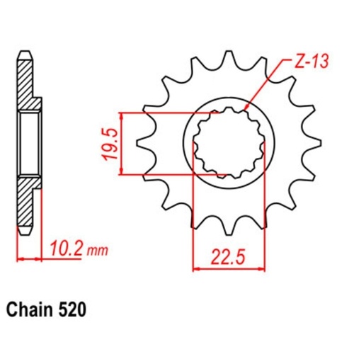 MTX Standard Front Sprocket 12T