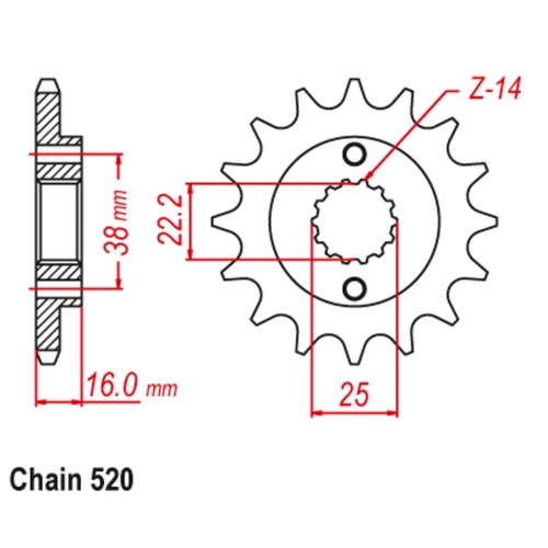 Front Sprocket 14T