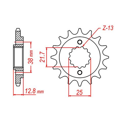 SPROCKET FRONT MTX 511 14T #520