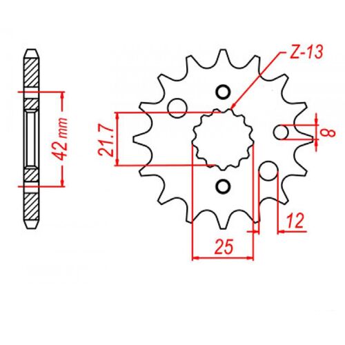 MTX Optional Front Sprocket 15T for Suzuki  GSX1300R HAYABUSA 1999-2007