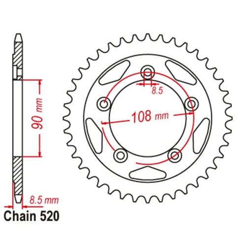 Rear Sprocket 38T