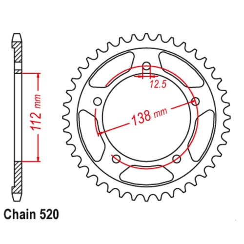 MTX Standard Rear Sprocket 41T