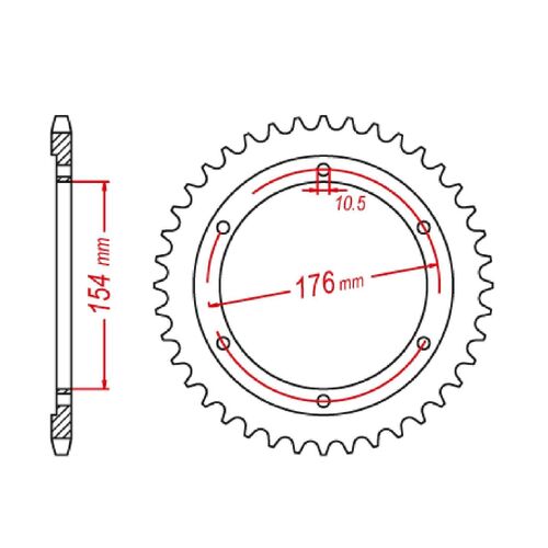 Rear Sprocket 43T