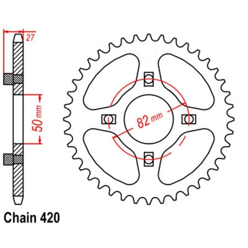 Rear Sprocket 44T