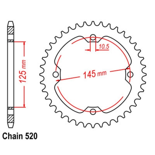 Standard Rear Sprocket 38T