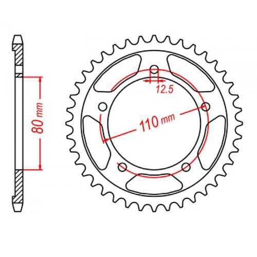 MTX Optional Rear Sprocket 40T for Triumph TRIDENT 750  1990-1995