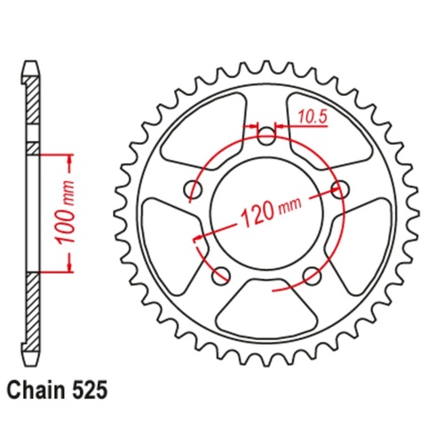 Rear Sprocket 46T