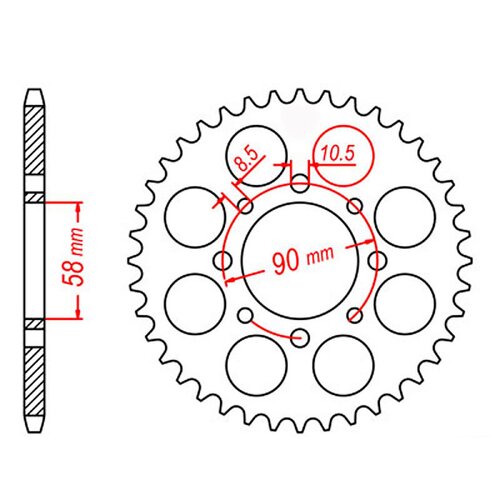 Rear Sprocket 45T