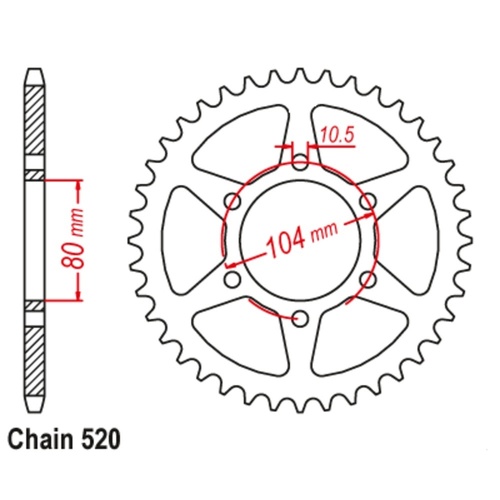 Rear Sprocket 45T