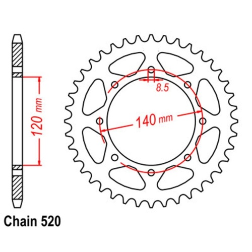 Rear Sprocket 44T